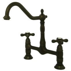 Kingston Brass Heritage 2-Hole Kitchen Bridge Faucet