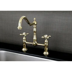 Kingston Brass Heritage 2-Hole Kitchen Bridge Faucet
