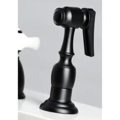 Kingston Brass Heritage 4-Hole Widespread Kitchen Faucet with Brass Sprayer