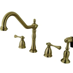 Kingston Brass Heritage 4-Hole Widespread Kitchen Faucet