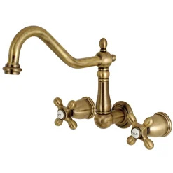 Kingston Brass Heritage 3-Hole Wall Mount Kitchen Faucet