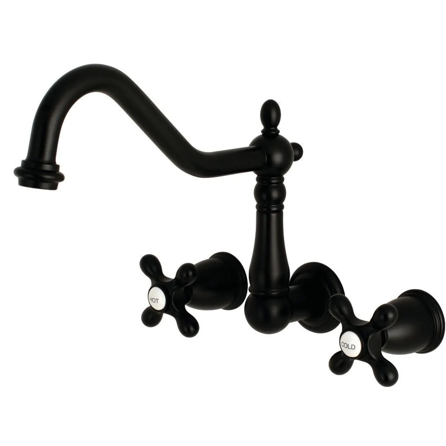 Kingston Brass Heritage 3-Hole Wall Mount Kitchen Faucet