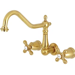 Kingston Brass Heritage 3-Hole Wall Mount Kitchen Faucet