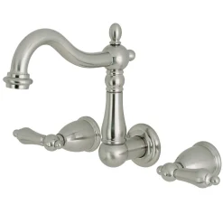 Kingston Brass Heritage 3-Hole Wall Mount Bathroom Faucet