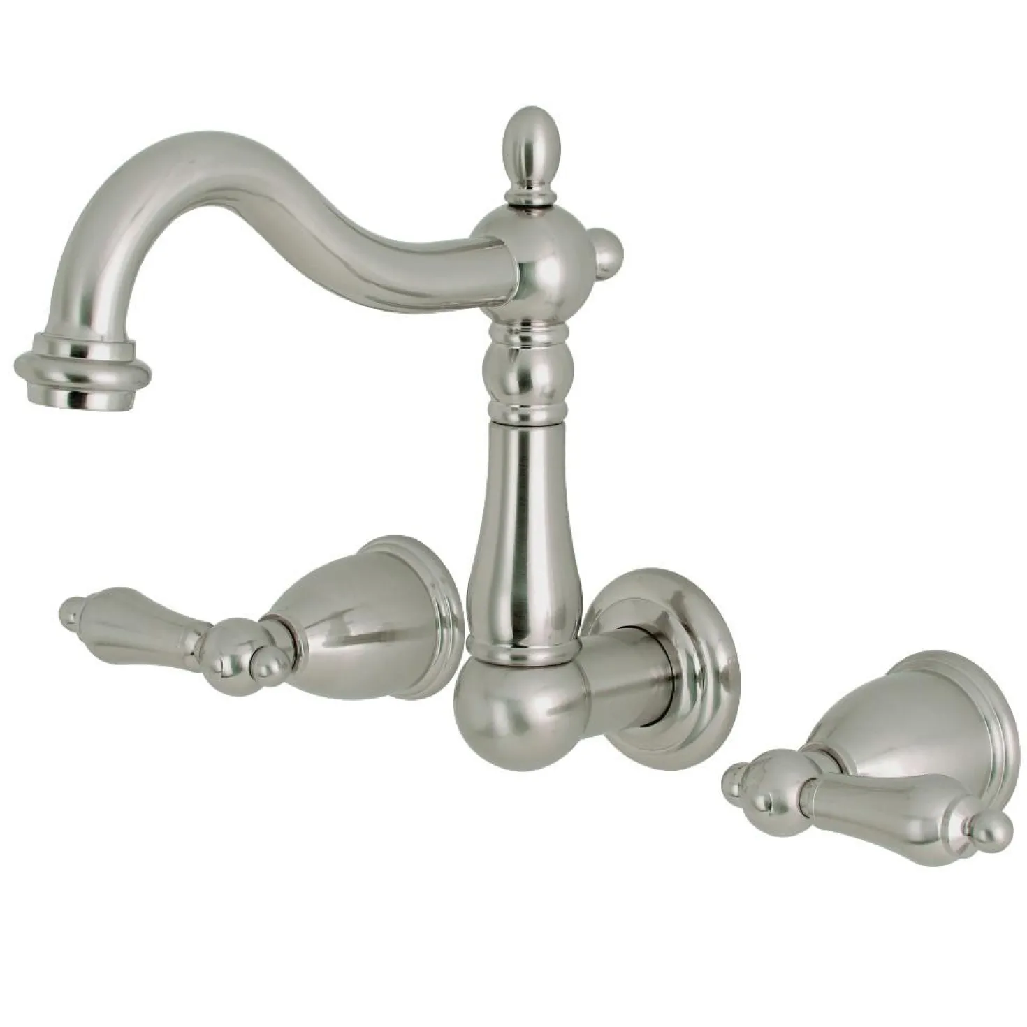 Kingston Brass Heritage 3-Hole Wall Mount Bathroom Faucet