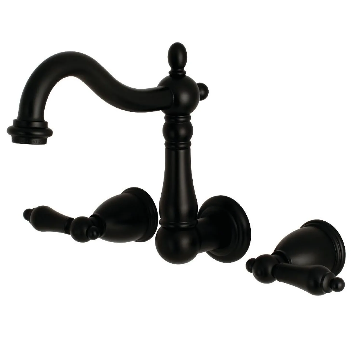 Kingston Brass Heritage 3-Hole Wall Mount Bathroom Faucet