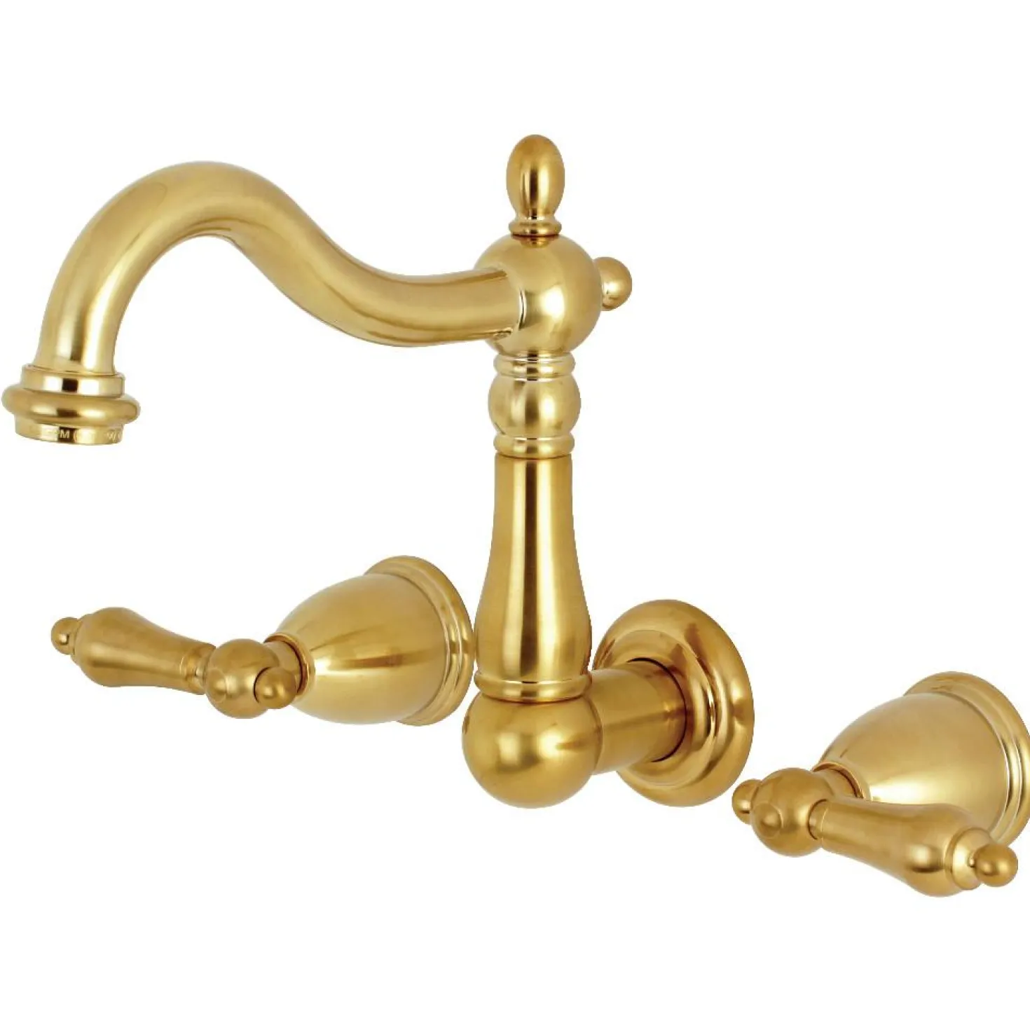 Kingston Brass Heritage 3-Hole Wall Mount Bathroom Faucet