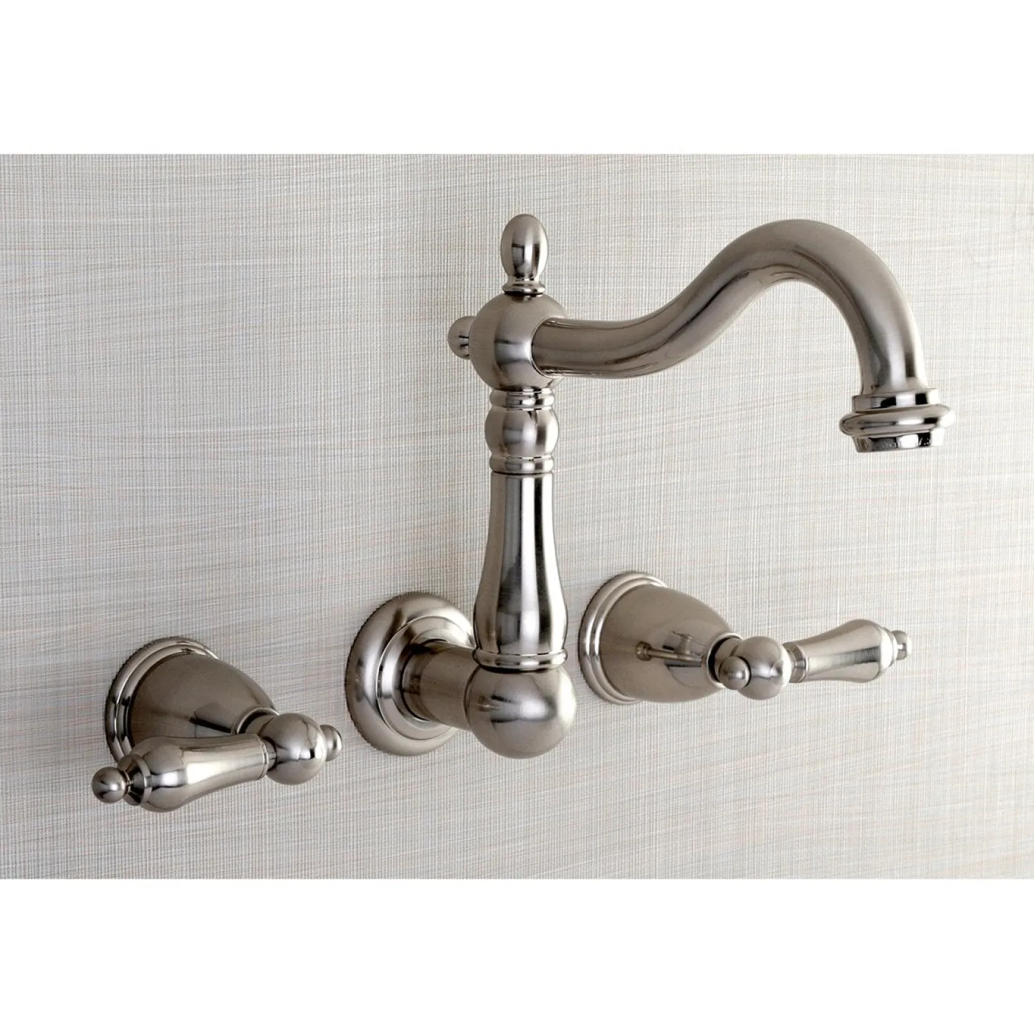 Kingston Brass Heritage 3-Hole Wall Mount Bathroom Faucet