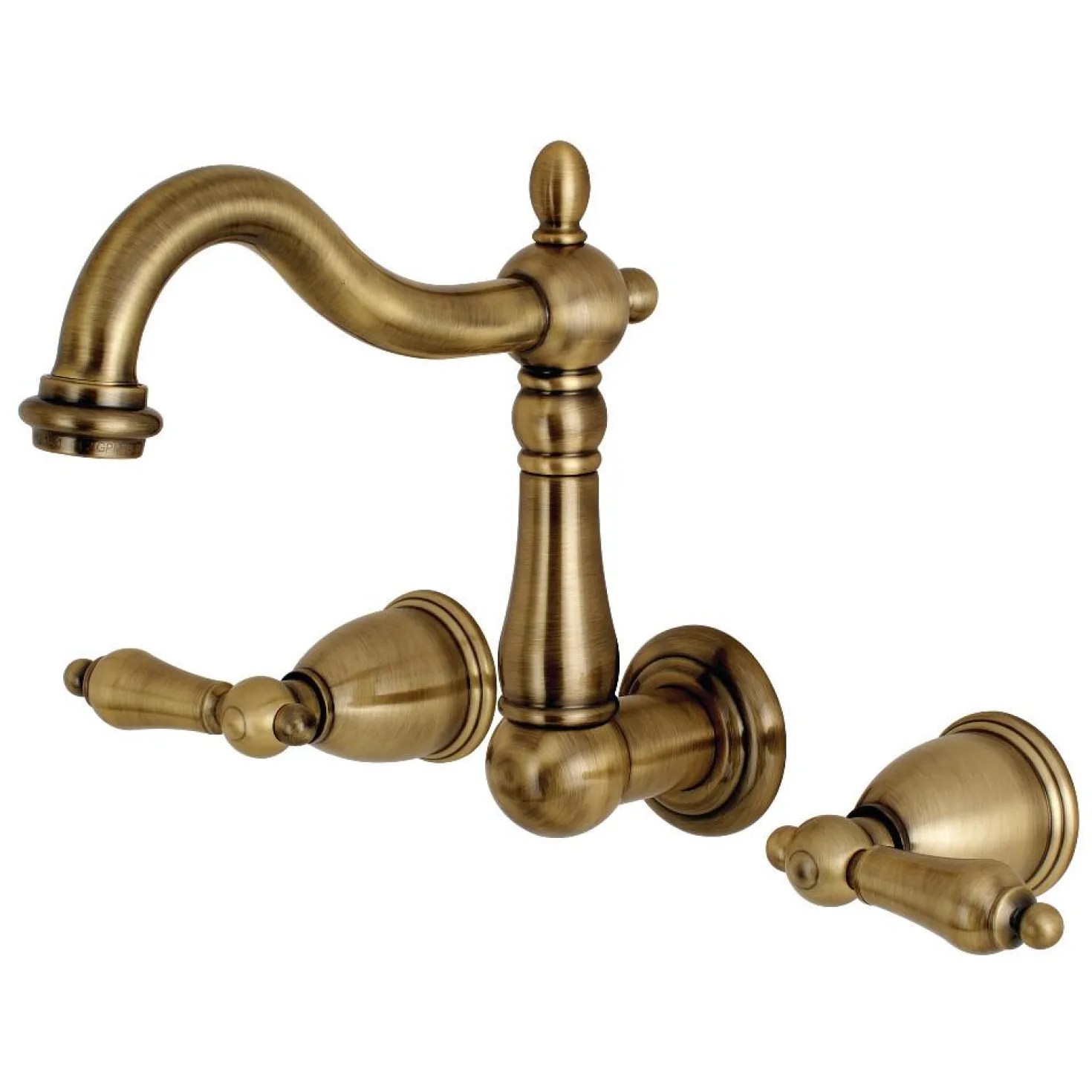 Kingston Brass Heritage 3-Hole Wall Mount Bathroom Faucet