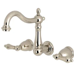 Kingston Brass Heritage 3-Hole Wall Mount Bathroom Faucet