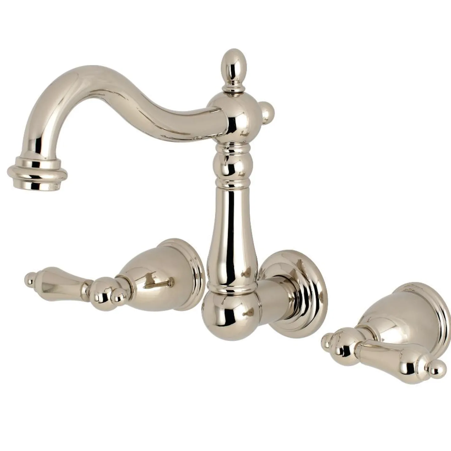 Kingston Brass Heritage 3-Hole Wall Mount Bathroom Faucet