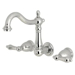 Kingston Brass Heritage 3-Hole Wall Mount Bathroom Faucet