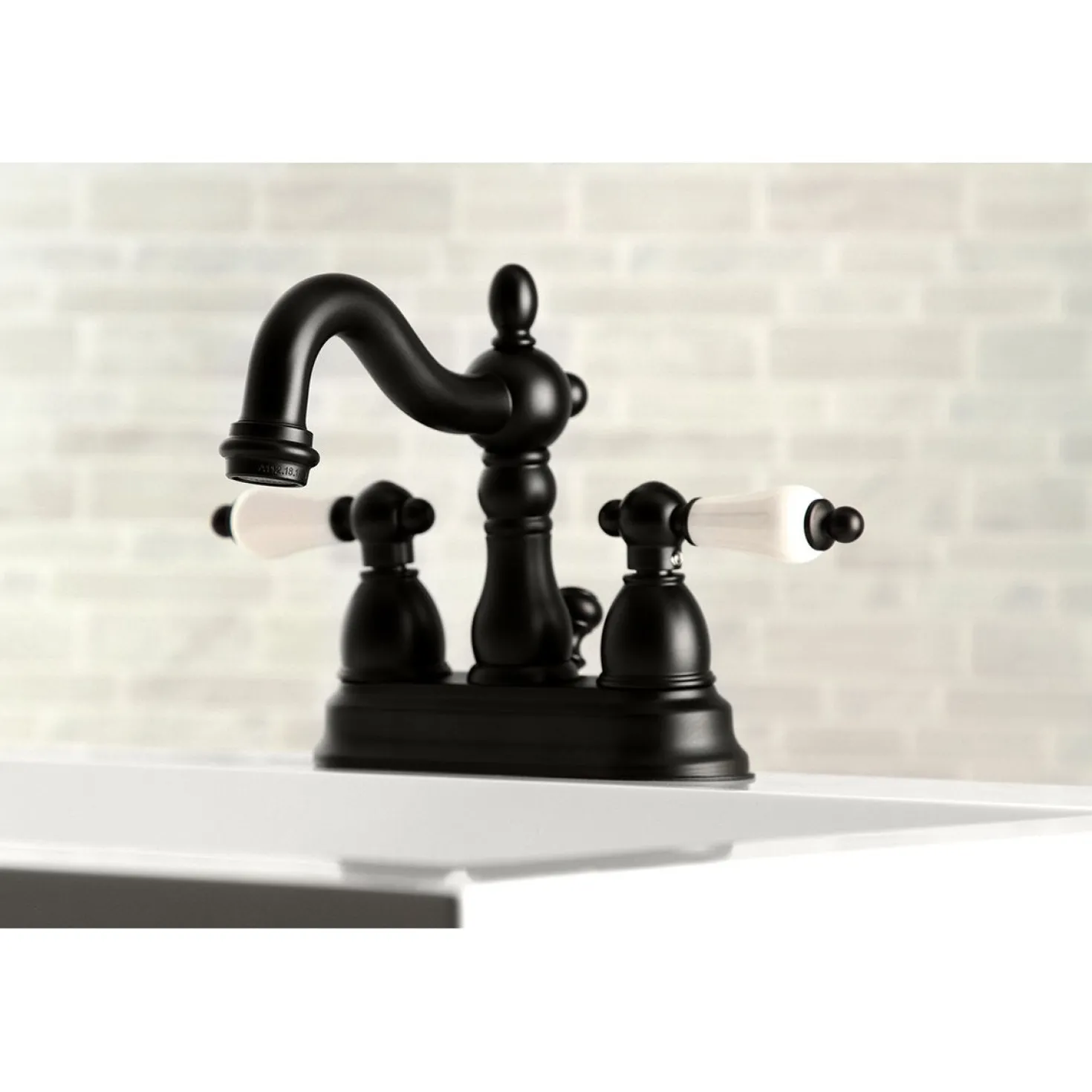 Kingston Brass Heritage 3-Hole 4-Inch Centerset Bathroom Faucet