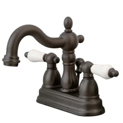 Kingston Brass Heritage 3-Hole 4-Inch Centerset Bathroom Faucet