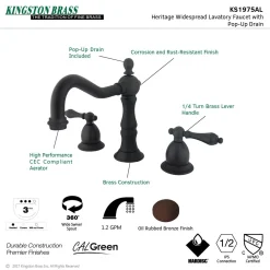 Kingston Brass Heritage 3-Hole 8