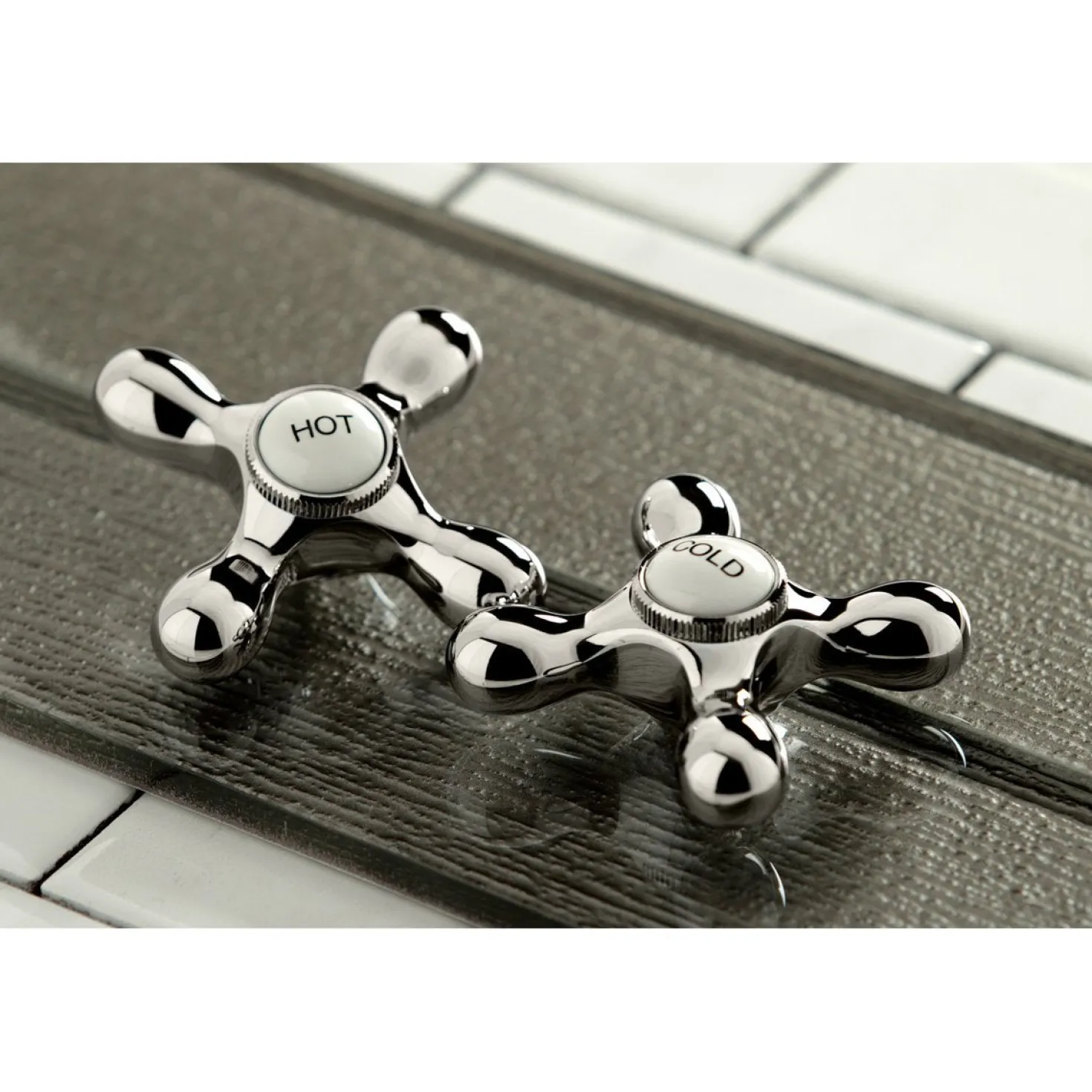 Kingston Brass Heritage 8-Inch Wall Mount 2-Hole Kitchen Faucet