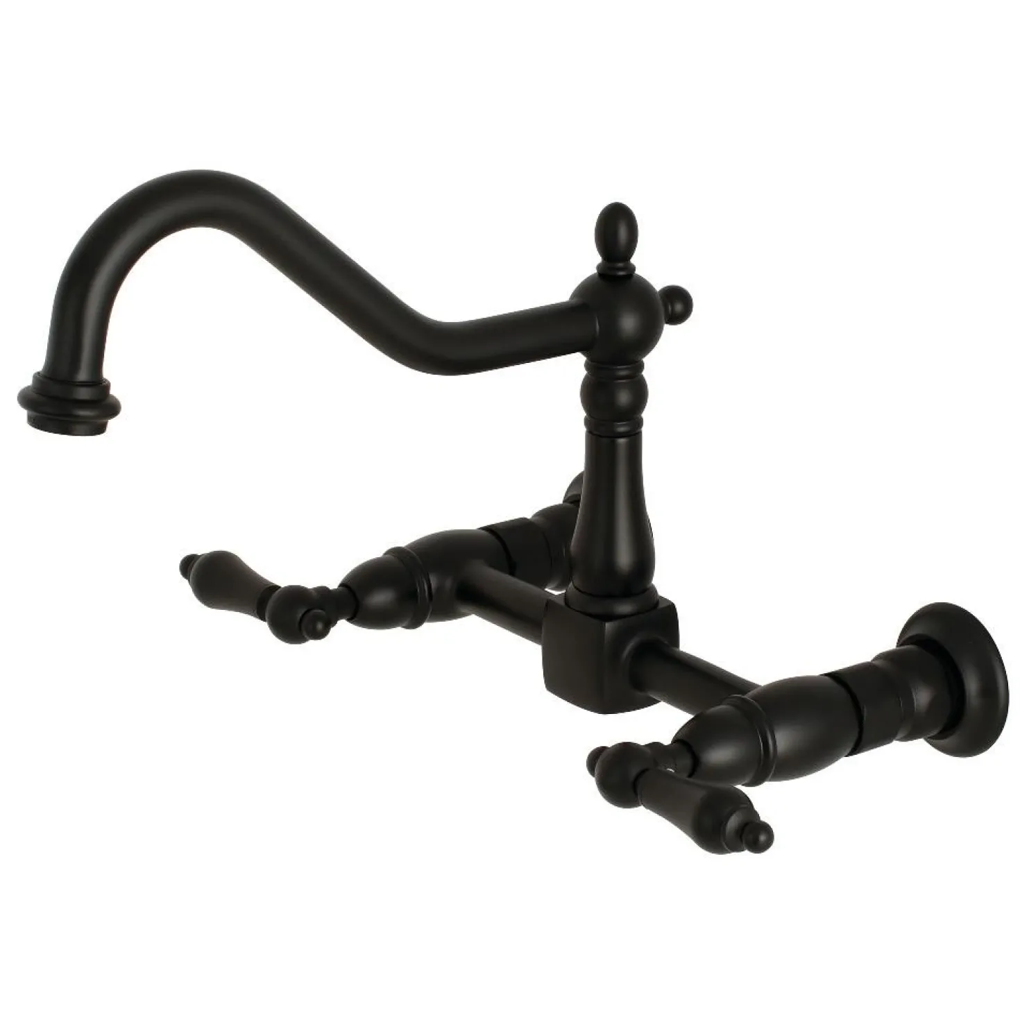 Kingston Brass Heritage 8-Inch Wall Mount Kitchen Faucet