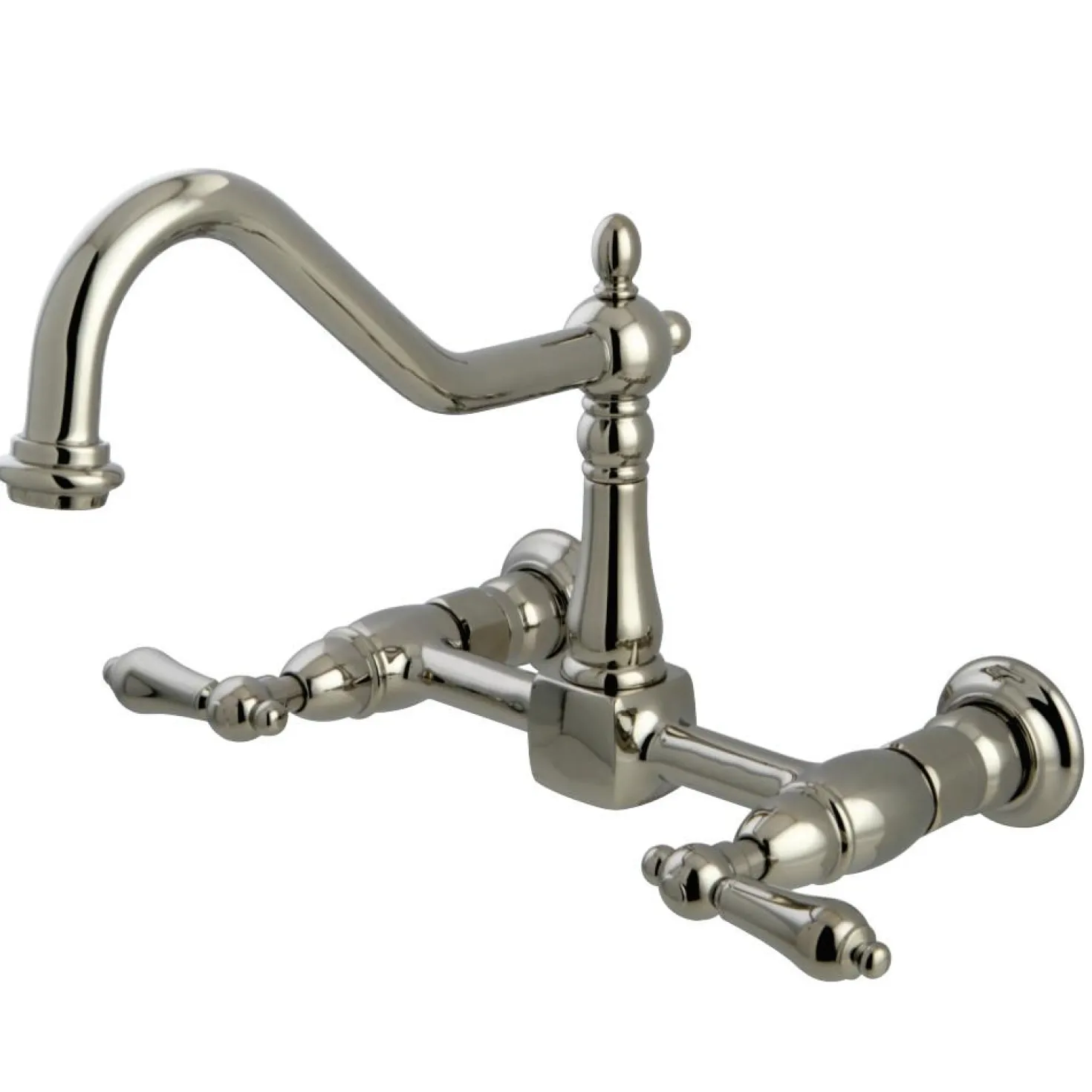 Kingston Brass Heritage 8-Inch Wall Mount Kitchen Faucet