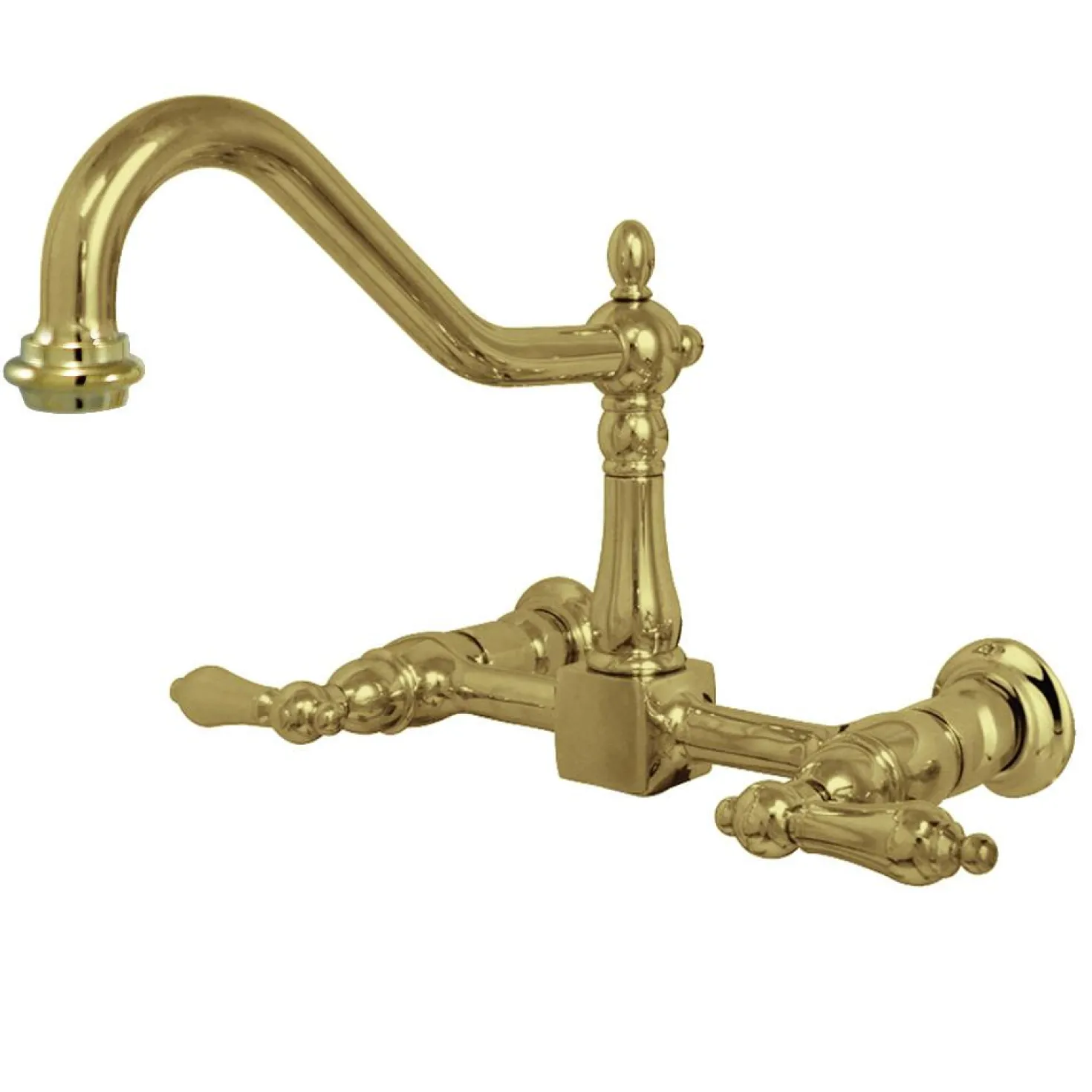 Kingston Brass Heritage 8-Inch Wall Mount Kitchen Faucet