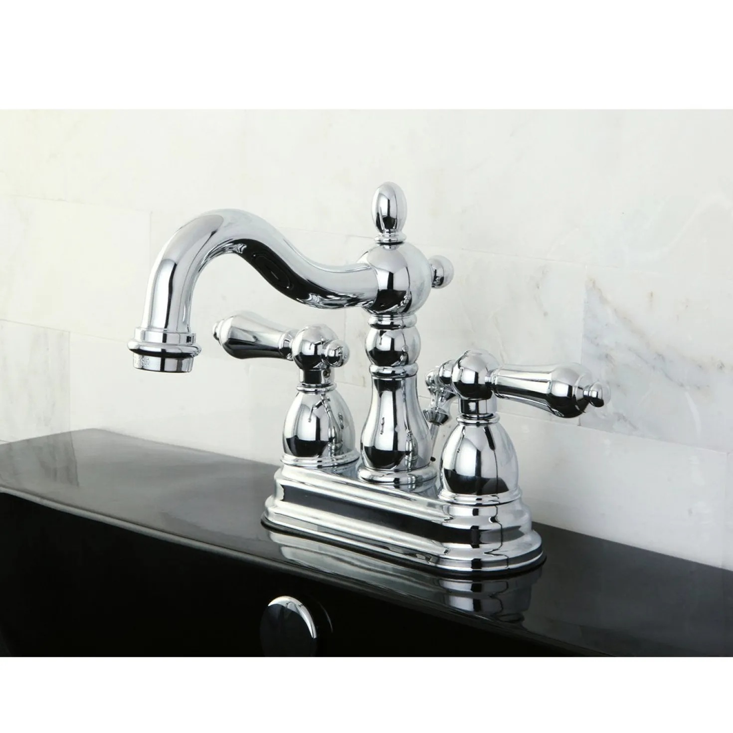 Kingston Brass Heritage 4-Inch Centerset 3-Hole Bathroom Faucet