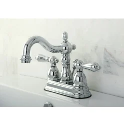 Kingston Brass Heritage 4-Inch Centerset 3-Hole Bathroom Faucet