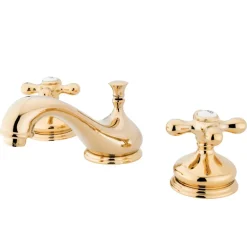 Kingston Brass Heritage 8-Inch Widespread Deck Mount Bathroom Faucet