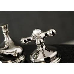 Kingston Brass Heritage 8-Inch Widespread Deck Mount Bathroom Faucet
