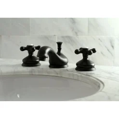 Kingston Brass Heritage 8-Inch Widespread Deck Mount Bathroom Faucet