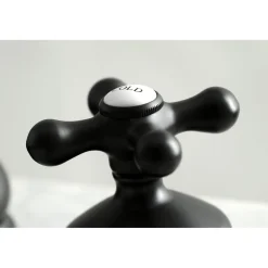 Kingston Brass Heritage 8-Inch Widespread Deck Mount Bathroom Faucet
