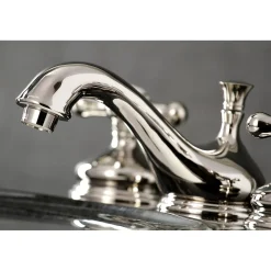 Kingston Brass Heritage 8-Inch Widespread Deck Mount Bathroom Faucet