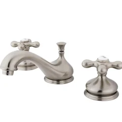 Kingston Brass Heritage 8-Inch Widespread Deck Mount Bathroom Faucet