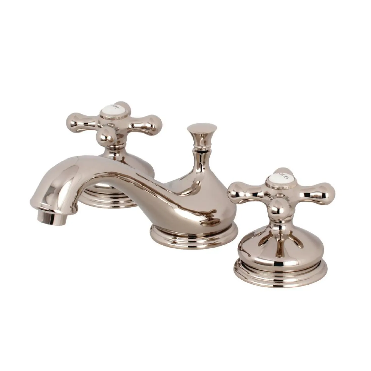 Kingston Brass Heritage 8-Inch Widespread Deck Mount Bathroom Faucet