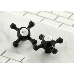 Kingston Brass Heritage 8-Inch Widespread Cross-Handle Bathroom Faucet