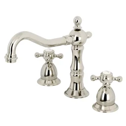 Kingston Brass Heritage 8-Inch Widespread Cross-Handle Bathroom Faucet