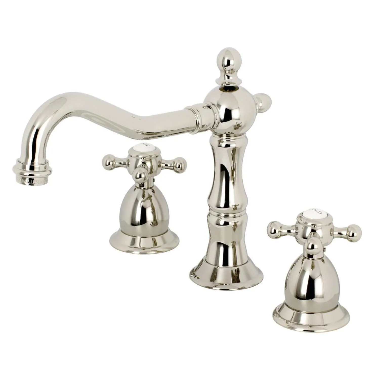 Kingston Brass Heritage 8-Inch Widespread Cross-Handle Bathroom Faucet