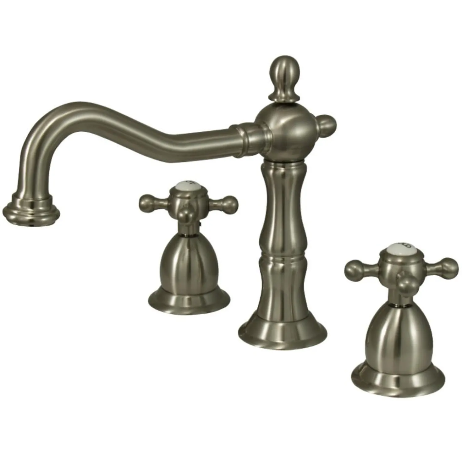 Kingston Brass Heritage 8-Inch Widespread Cross-Handle Bathroom Faucet
