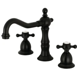 Kingston Brass Heritage 8-Inch Widespread Cross-Handle Bathroom Faucet