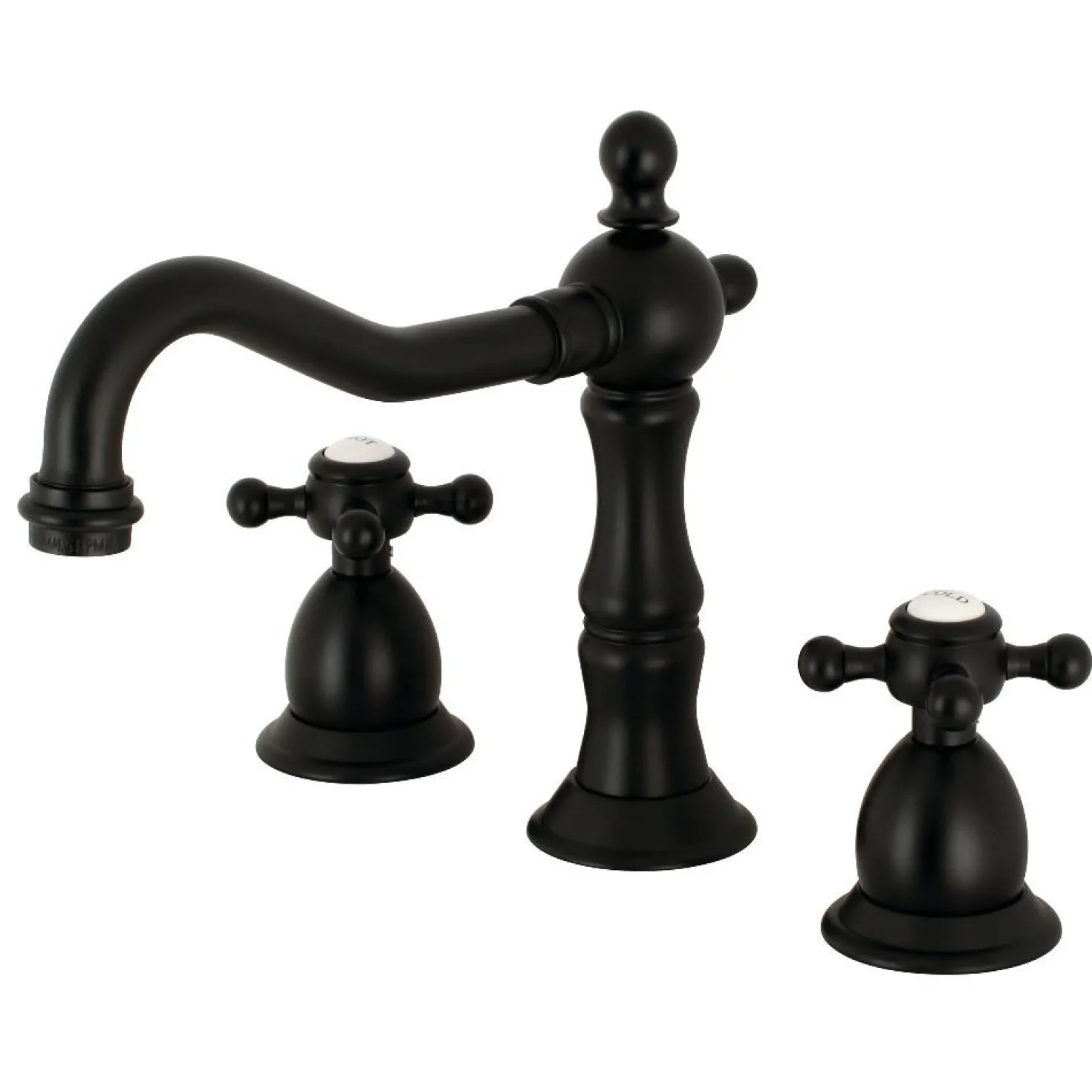 Kingston Brass Heritage 8-Inch Widespread Cross-Handle Bathroom Faucet