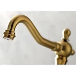 Kingston Brass Heritage 8-Inch Widespread Cross-Handle Bathroom Faucet