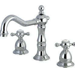 Kingston Brass Heritage 8-Inch Widespread Cross-Handle Bathroom Faucet