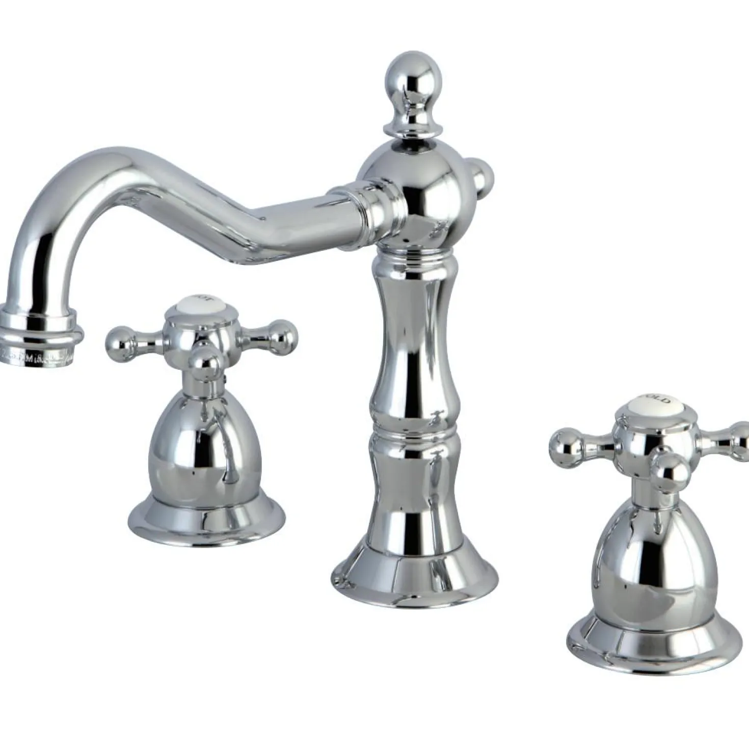Kingston Brass Heritage 8-Inch Widespread Cross-Handle Bathroom Faucet