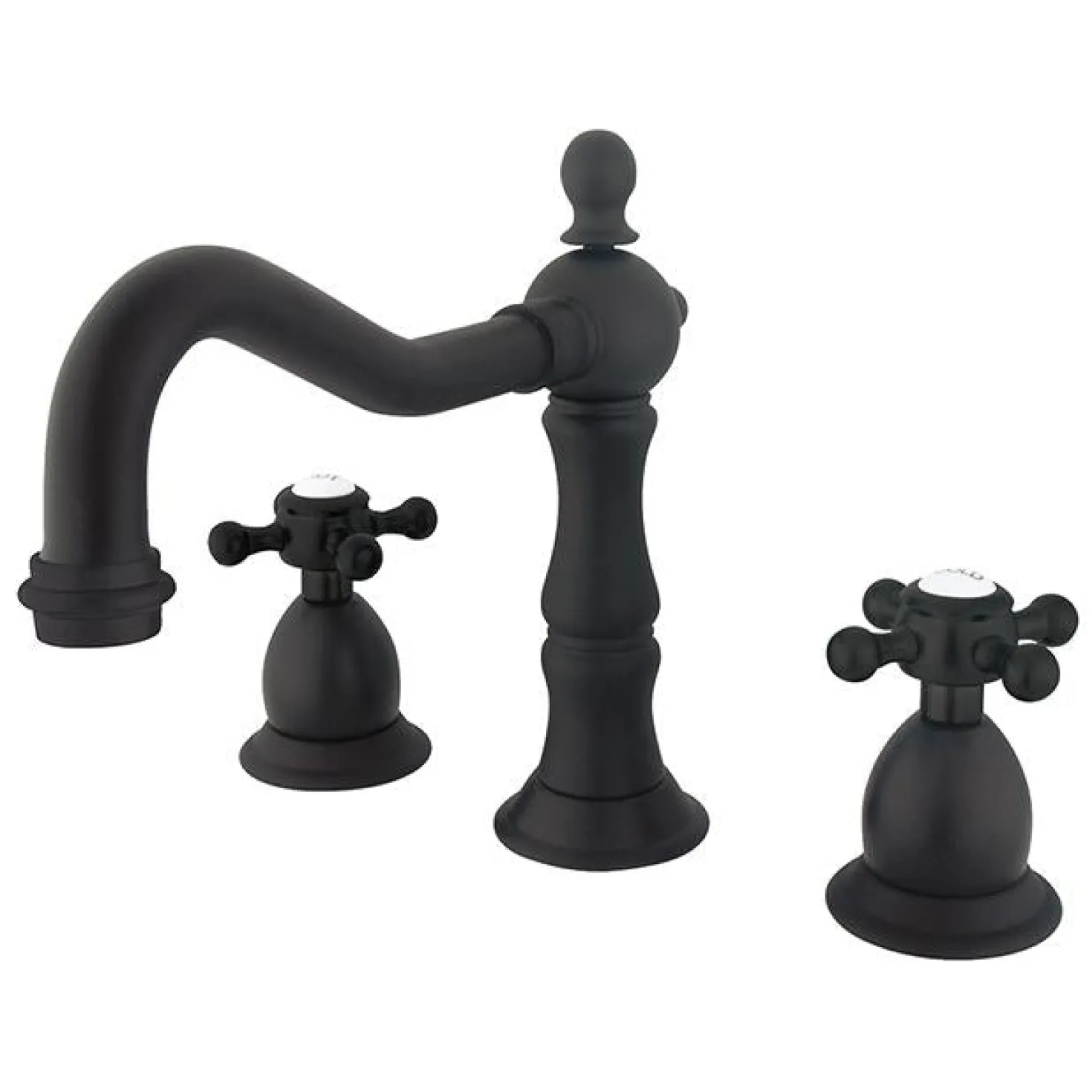 Kingston Brass Heritage 8-Inch Widespread Cross-Handle Bathroom Faucet
