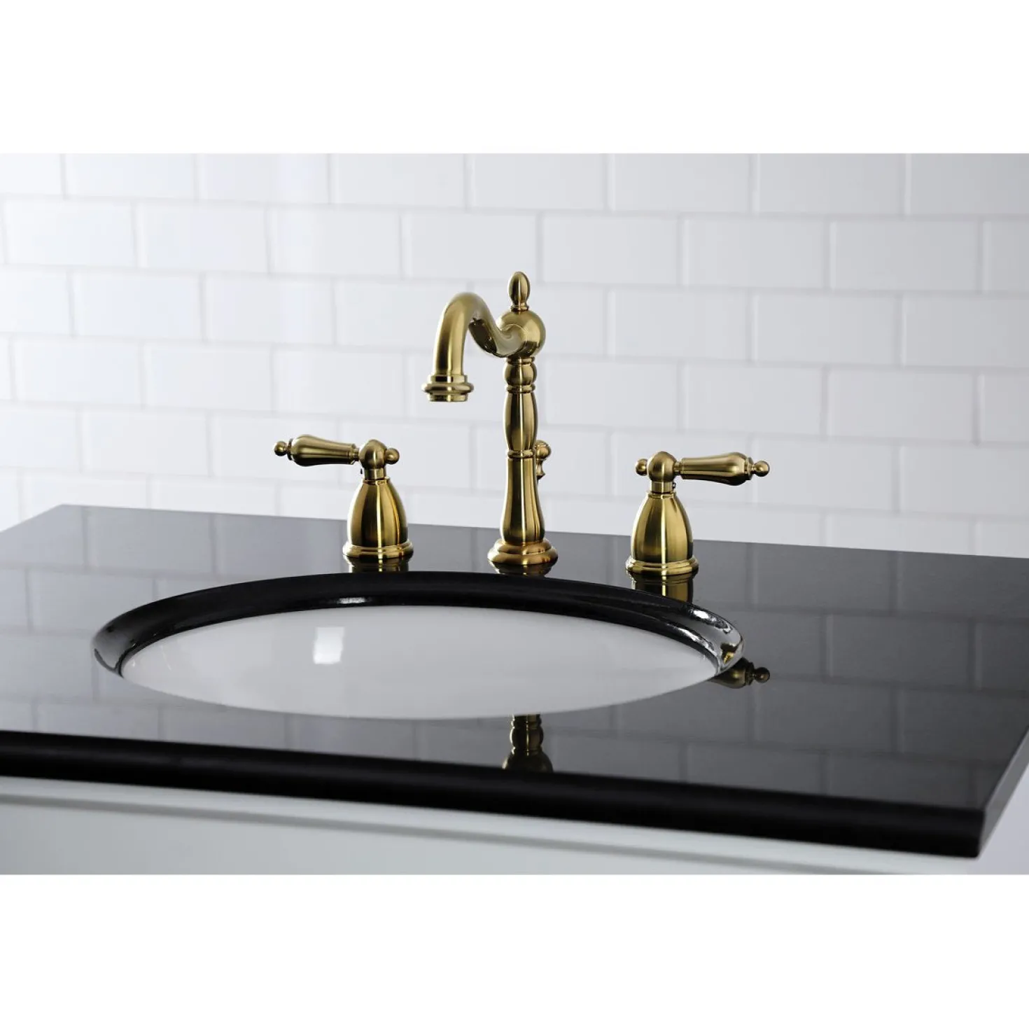 Kingston Brass Heritage 8-Inch Widespread Bathroom Faucet