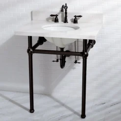 Kingston Brass Heritage 8-Inch Widespread Bathroom Faucet