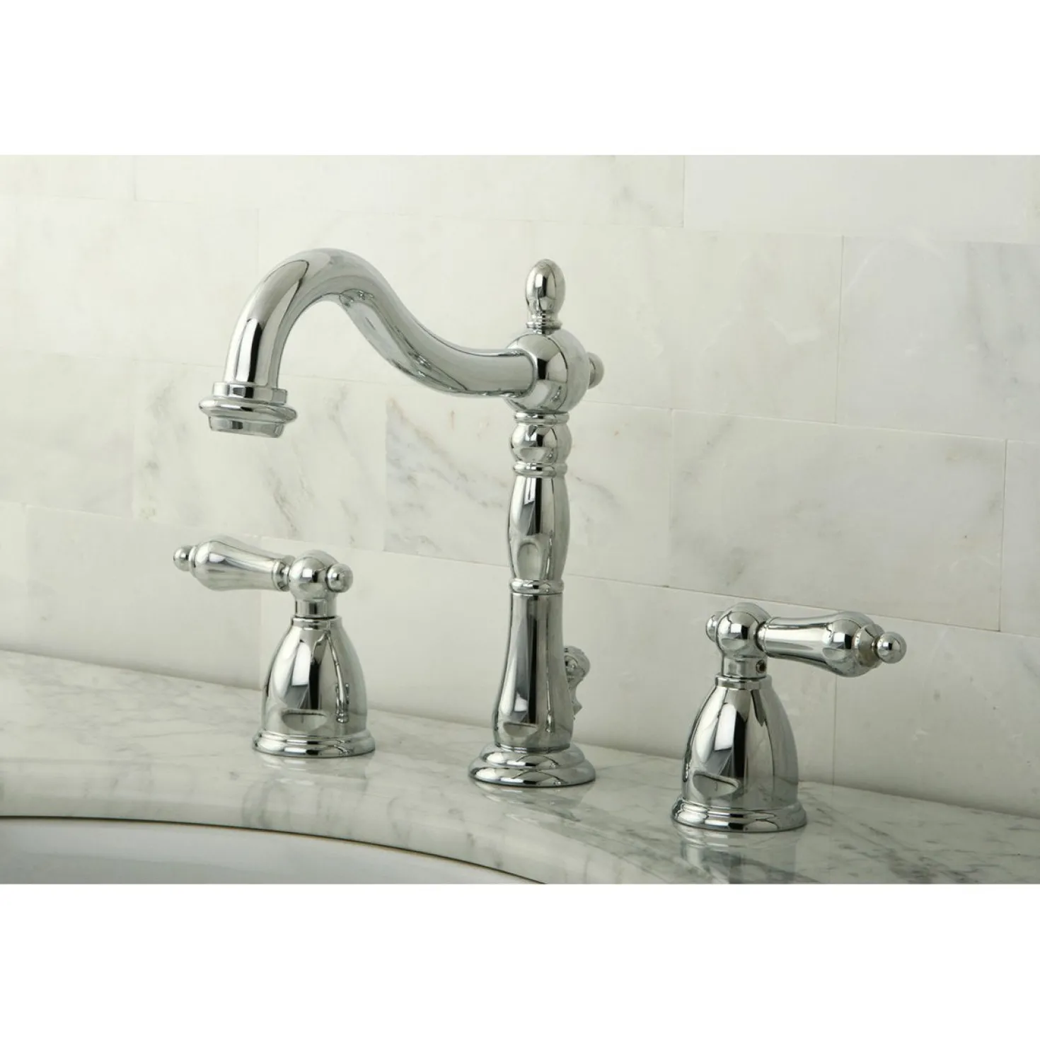 Kingston Brass Heritage 8-Inch Widespread Bathroom Faucet