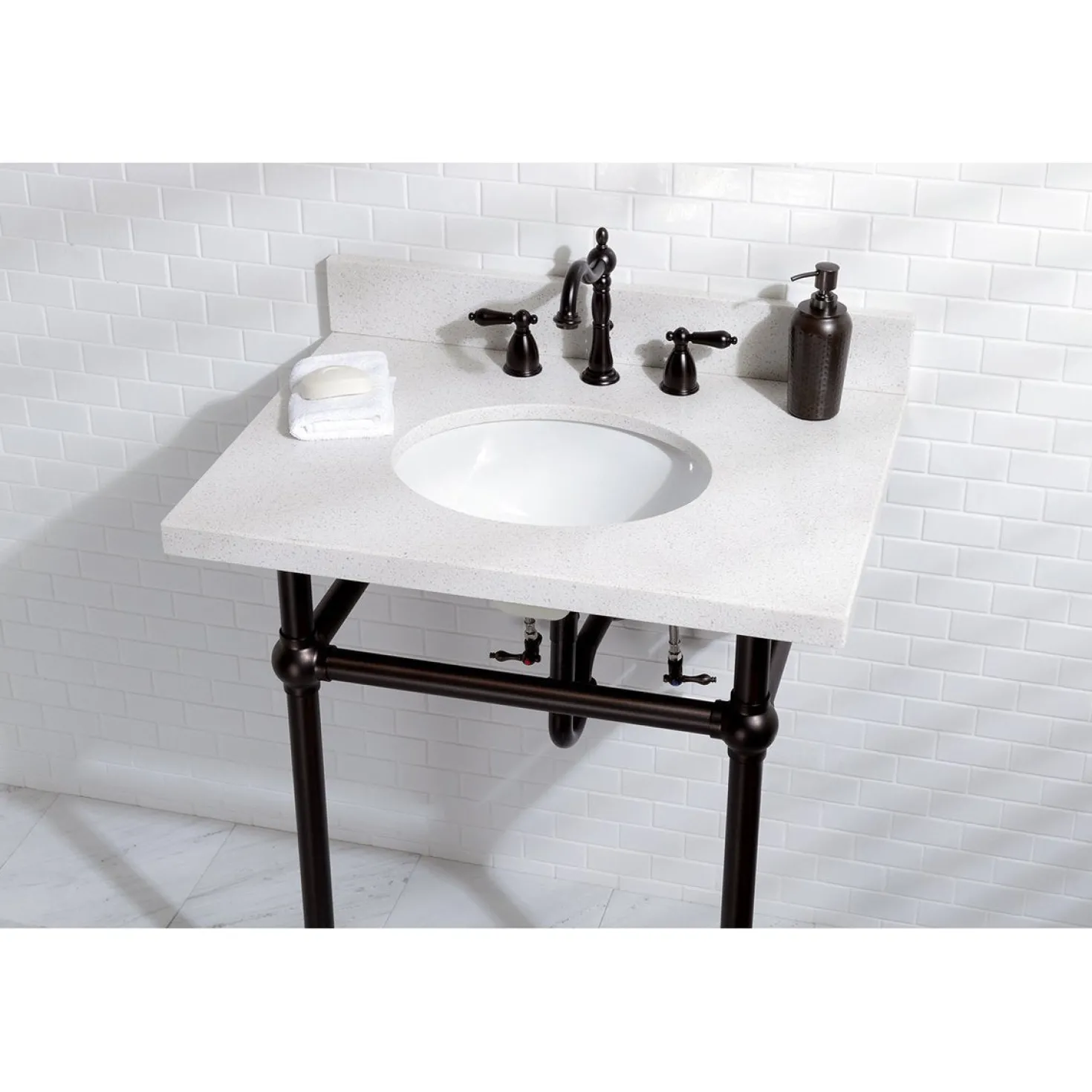 Kingston Brass Heritage 8-Inch Widespread Bathroom Faucet