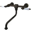 Kingston Brass Heritage Lever Handle Wall Mount Bathroom Faucet