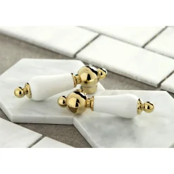Kingston Brass Heritage Lever Handle Wall Mount Bathroom Faucet