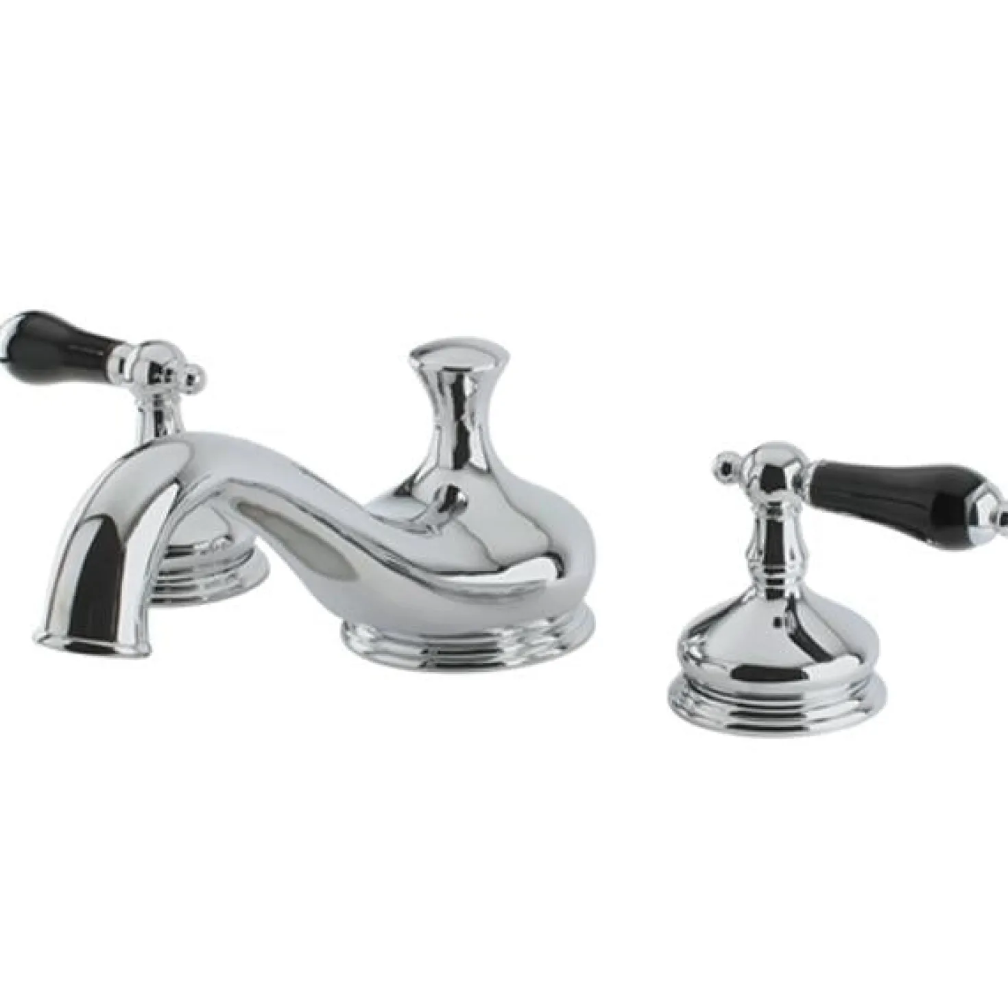 Kingston Brass Heritage Onyx Roman Tub Filler with Black Porcelain Lever Handle