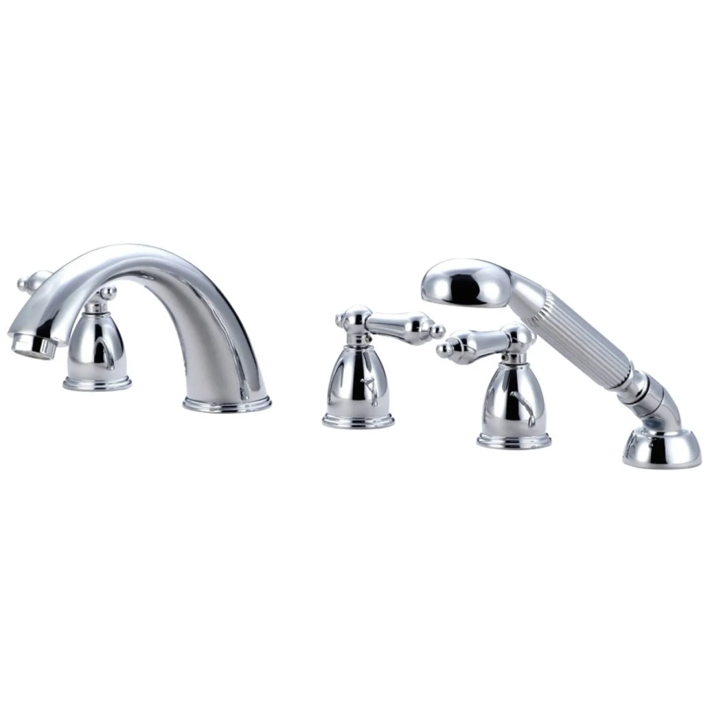Kingston Brass Heritage 5 Piece Roman Tub Filler with Hand Shower